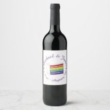 Boda arcoiris rebanada de pastel morado Gay LGBT