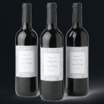 Etiqueta Para Botella De Vino Boda clásico del marco del marco de color azul tur<br><div class="desc">Elegante diseño de armazón ornamental vintage con sofisticadas parejas de tipografía serif de color azul polvoriento,  etiquetas de vinos simples y clásicas,  grandiosas y personalizadas para boda clásico moderno,  boda romántica vintage y boda tradicional formal.</div>