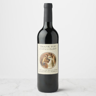 Etiqueta Para Botella De Vino Boda de encaje elegante y católico vintage