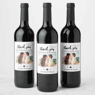 Etiqueta Para Botella De Vino Boda de fotos de la lista de reproducción de canci