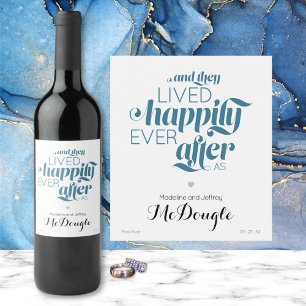 Etiqueta Para Botella De Vino Boda de hadas de hadas felices que nunca después d