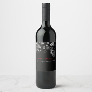 Etiqueta Para Botella De Vino Boda de la etiqueta del vino blanco negro, Navidad