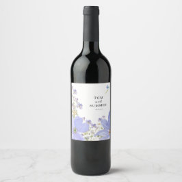 Etiqueta Para Botella De Vino Boda de Lila Soñadora