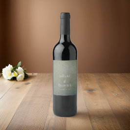 Etiqueta Para Botella De Vino Boda de pintura Ante de la Falso sabio de oro cont