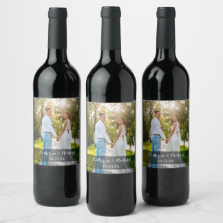 Etiqueta Para Botella De Vino Boda de plantillas de fotos
