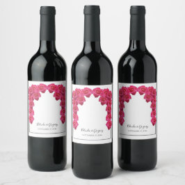 Etiqueta Para Botella De Vino Boda de rosas rusas