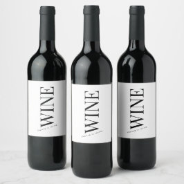 Etiqueta Para Botella De Vino boda de vino elegante
