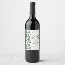 Etiqueta Para Botella De Vino Boda festivo de Navidades de vino y oro de inviern