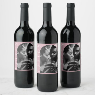 Etiqueta Para Botella De Vino Boda fotográfico de Modernos Cheers Arch