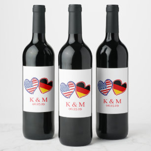 Etiqueta Para Botella De Vino Boda Germanoamericana