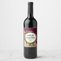 Boda Gold Marble and Burgundy Florals gracias