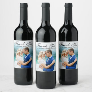Etiqueta Para Botella De Vino Boda Gracias A Vinos Y Vinos Espumosos