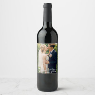 Etiqueta Para Botella De Vino Boda Heart Photo You Sparkling Wine &