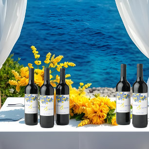 Etiqueta Para Botella De Vino Boda-Lemones-Mediterráneo