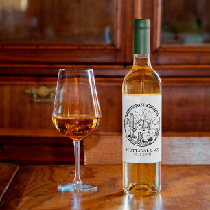 Etiqueta Para Botella De Vino Boda personalizado de duchas nupciales occidentale