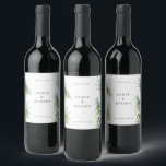 Etiqueta Para Botella De Vino Boda Rustic Island Palm Tree Beach<br><div class="desc">Las palmeras de la isla de las acuarelas rústicas,  las etiquetas de vino personalizadas. Diseño moderno y elegante.</div>