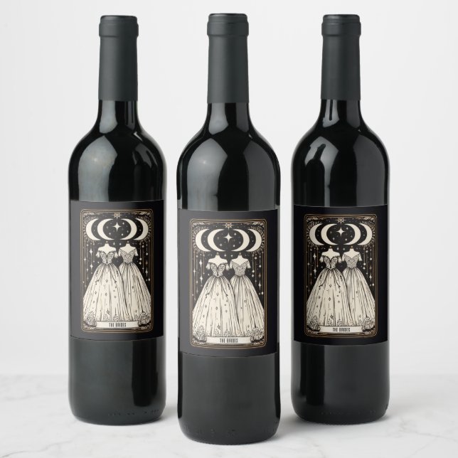 Etiqueta Para Botella De Vino Boda Tarot Brides (Botellas)