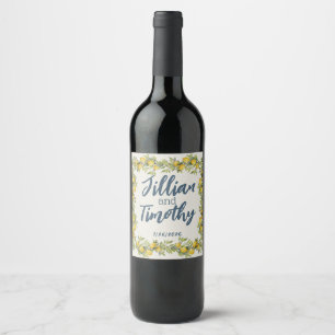 Etiqueta Para Botella De Vino Boda temático italiano Amalfi