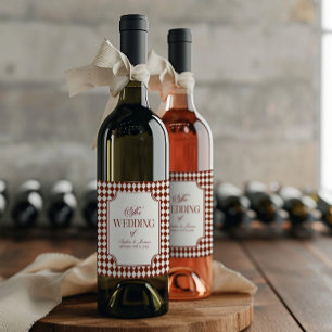 Etiqueta Para Botella De Vino Boda Vintage Burgundy de Lujo y Dinero Antiguo