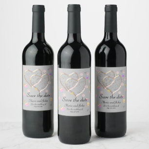 Etiqueta Para Botella De Vino Boda vintage, personalizada