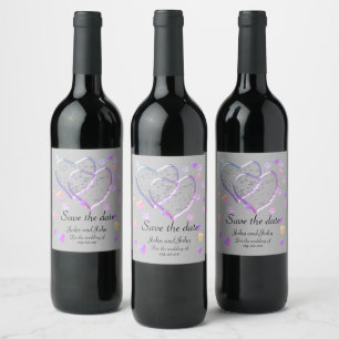 Etiqueta Para Botella De Vino Boda vintage, personalizada