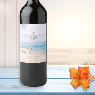 Etiqueta Para Botella De Vino Bodas Náuticas Aprovecha El Día