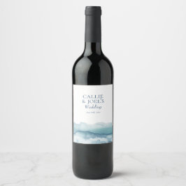 Etiqueta Para Botella De Vino Bodega acuática Ocean Beach Wedding