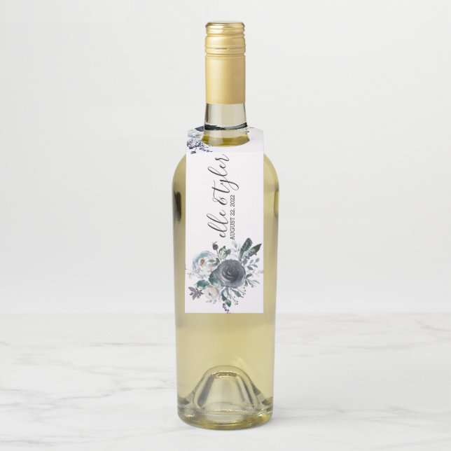 Etiqueta para botella de vino Bohemian Blue (En botella)