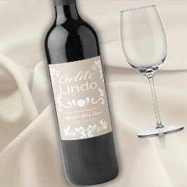 Etiqueta Para Botella De Vino Boho Cielito Lindo Baby Shower mexicano