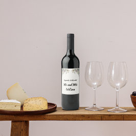 Etiqueta Para Botella De Vino BOHO Pastel Colores de jardín Boda Etiqueta de vin