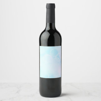 Etiqueta Para Botella De Vino Bokeh de bebé - Azul