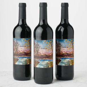 Etiqueta Para Botella De Vino Bola de personalizable Día de la Caída Bola de Vin