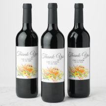 Bonito Summer Bouquet Boda Gracias Etiqueta De Vin