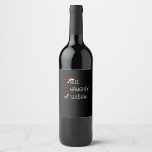 Etiqueta Para Botella De Vino Bonito y travieso patrimonio navideño serbio