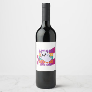 Etiqueta Para Botella De Vino Boo Espeluznante