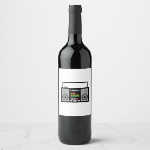 Etiqueta Para Botella De Vino Boombox