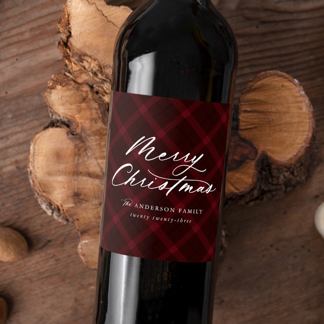Etiqueta Para Botella De Vino Borgoña cepillado, pastel navideño (Subido por el creador)