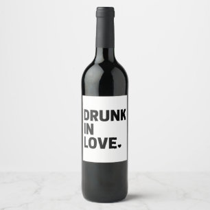 Etiqueta Para Botella De Vino Borracho enamorado