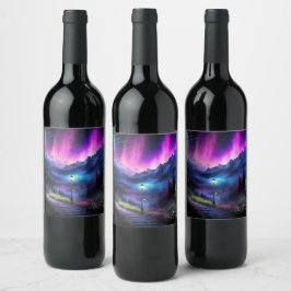 Etiqueta Para Botella De Vino Bosque encantado