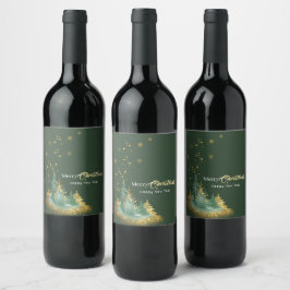 Etiqueta Para Botella De Vino Bosque Encantador