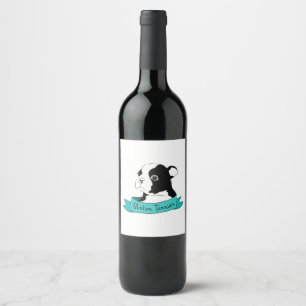 Etiqueta Para Botella De Vino Boston Terrier