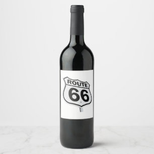 Etiqueta Para Botella De Vino Botella de la ruta 66 de vino