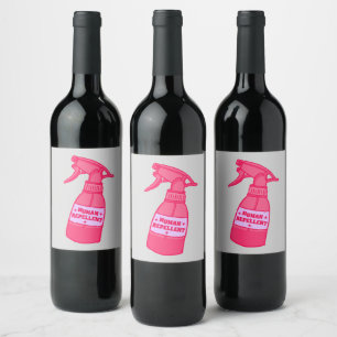 Etiqueta Para Botella De Vino Botella de spray repelente humano humor sassy