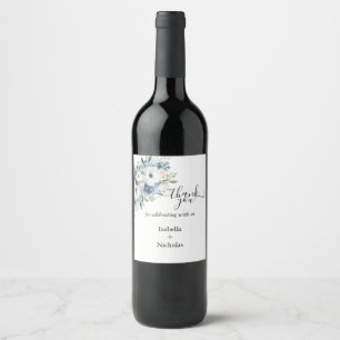 Etiqueta Para Botella De Vino Botella de vino azul turbio