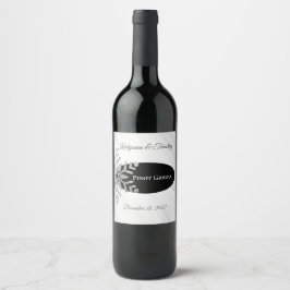 Etiqueta Para Botella De Vino Botella de vino Boda Diamond Snowflake