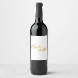 Etiqueta Para Botella De Vino Botella de vino de Bride Maids