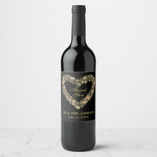 Etiqueta Para Botella De Vino Botella de vino de oro boda La