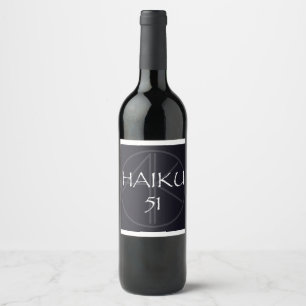 ETIQUETA PARA BOTELLA DE VINO BOTELLA DE VINO HAIKU 51
