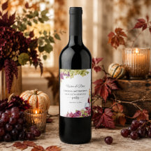 Botella de vino para fiesta de inauguración de Cas