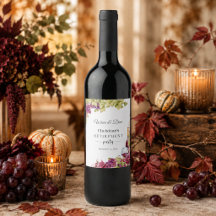 Botella de vino para la fiesta de jubilación Chic